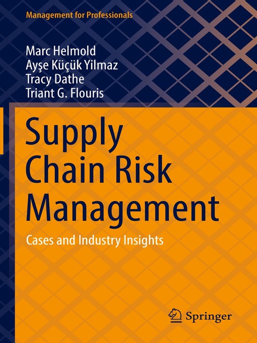 Title details for Supply Chain Risk Management by Marc Helmold - Available